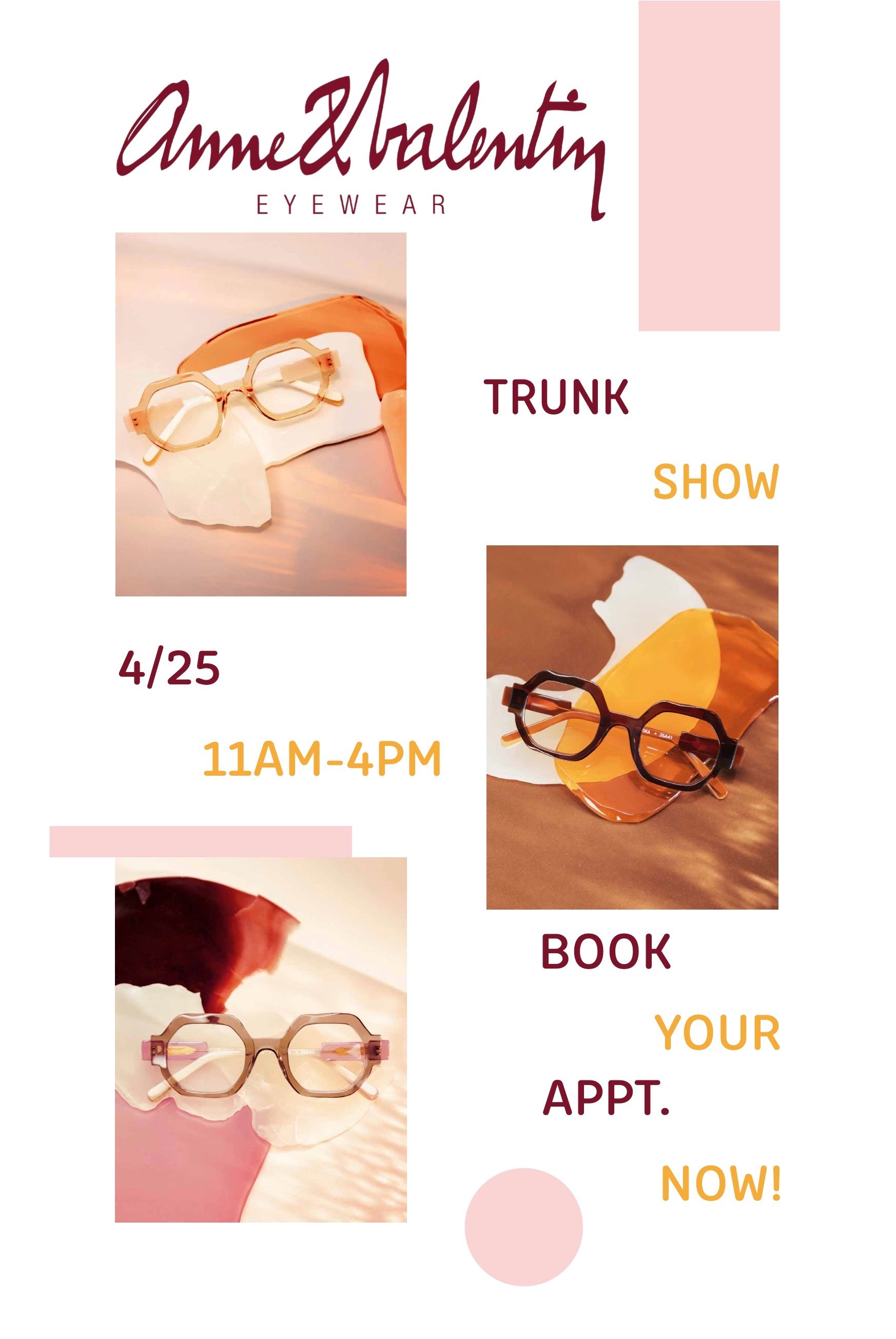 ANNE & VALENTIN TRUNK SHOW 4/25 11AM-4PM